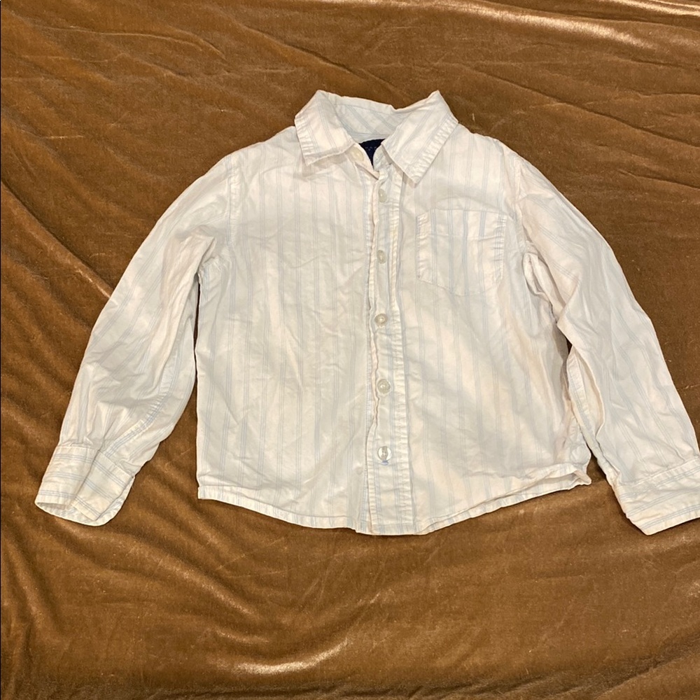 J. Khaki White Button Down Shirt Classic Cotton